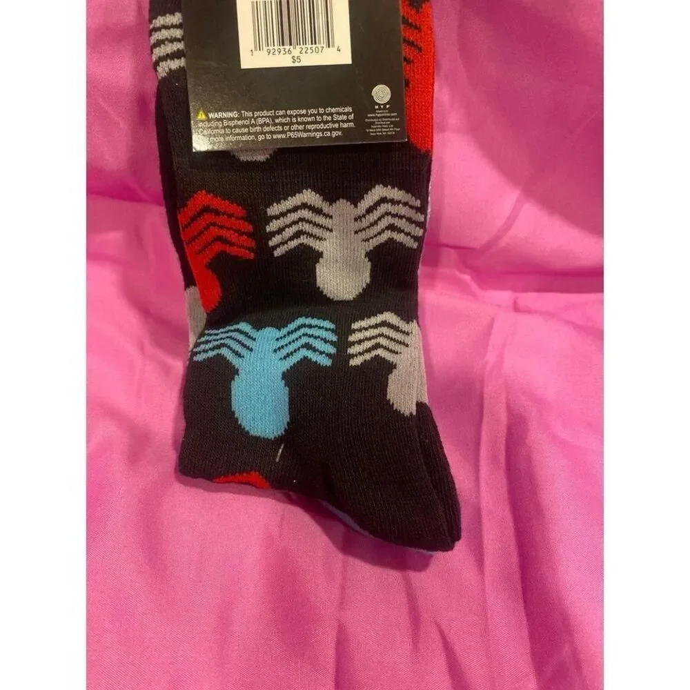 Marvel Spider-Man‎ Crew Socks Official Licensed Merchandise Red Comic Design